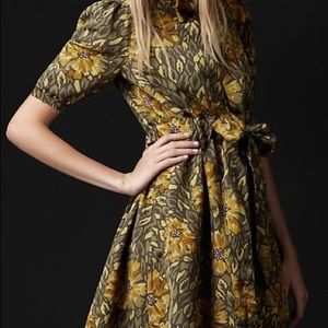 NWT Burberry Prorsum Chartreuse Runway Dress